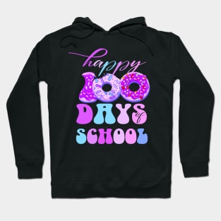 100th days of school Funny pink groovy donuts kindergarten Teachers Hoodie